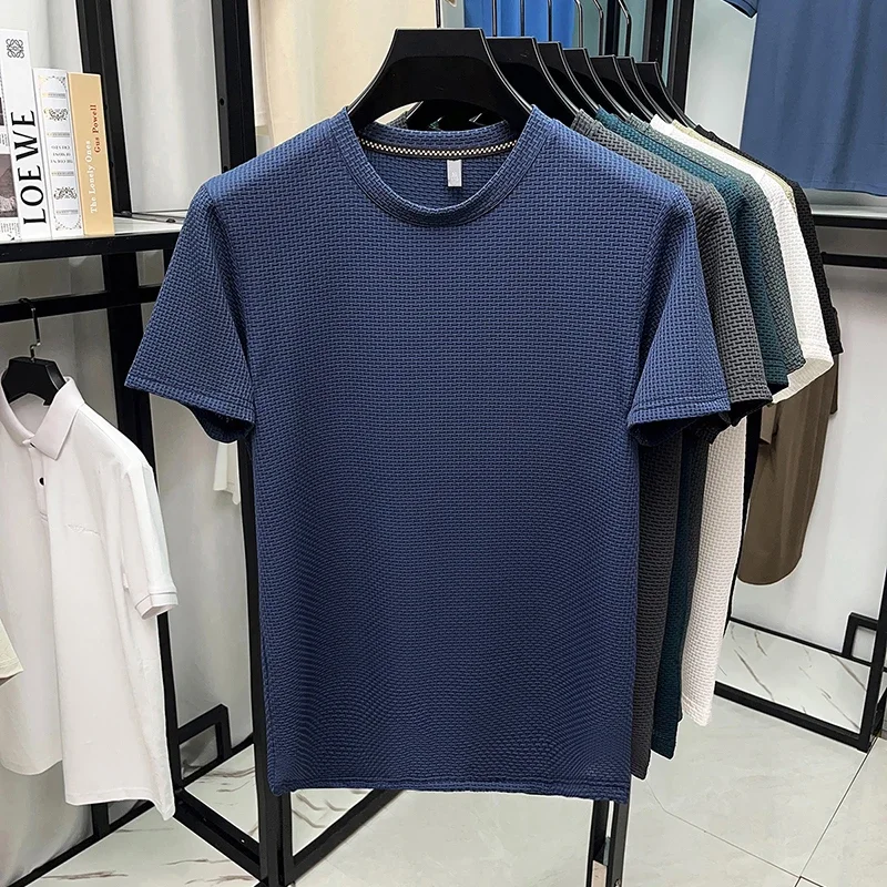 New Men's Casual and Fashionable Bone Flower Short Sleeved Round Neck T-shirt – Image 12