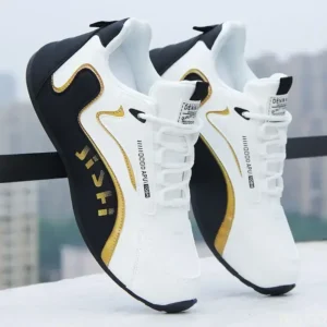 Men's Waterproof PU Leather Sneakers – Lightweight & Non-Slip