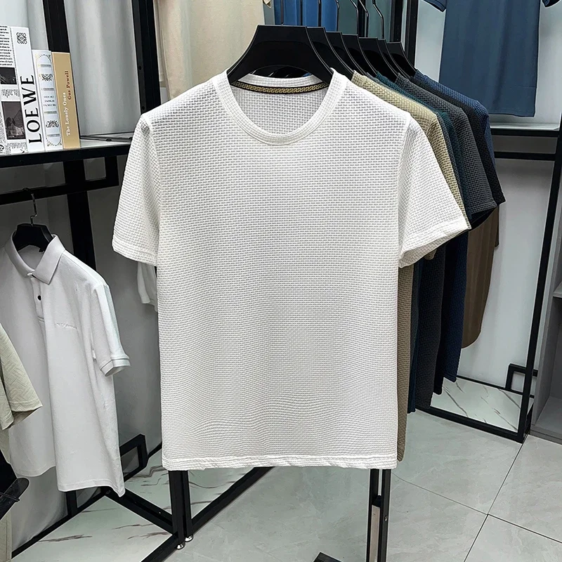 New Men's Casual and Fashionable Bone Flower Short Sleeved Round Neck T-shirt – Image 7