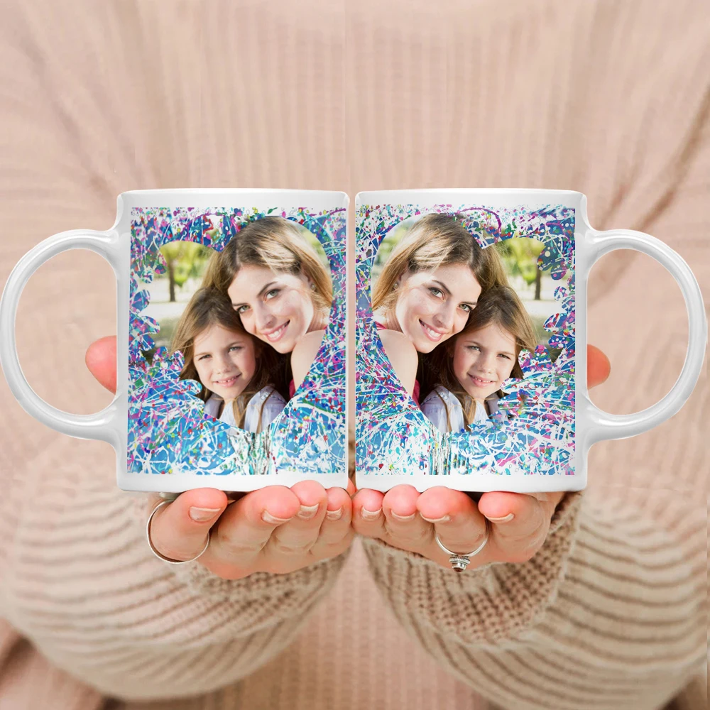 Personalized Photo Mug, Customize Family, Kids,Lovers,Logo, Text, Dog, Cat ,photos Mugs, Tea Milk Cup, Mother's Day Gift – Image 4